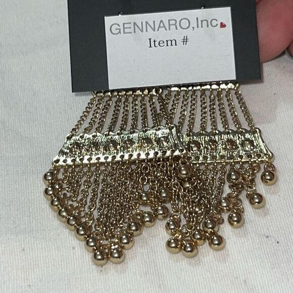 G by Gennaro Large Bead and Gemstone Boho Chandelier Earrings - Picture 5 of 8